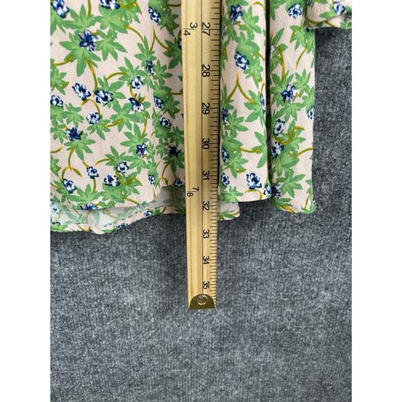 Chelsea Violet Dress Flare Small A-Line Long Sleeve V-Neck Green - Picture 6 of 15